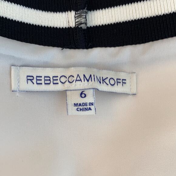 Rebecca Minkoff Size 6 Floral Embroidered Cream Silk Short Sleeve Shift Dress - Picture 13 of 16